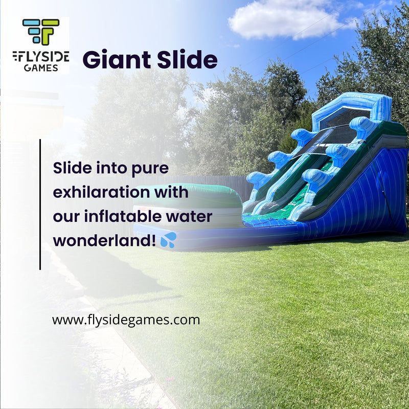 Soaring Splashes and Unmatched Fun: Dive into the Excellence of Flyside Games' Inflatable Water Slides Rental in Austin