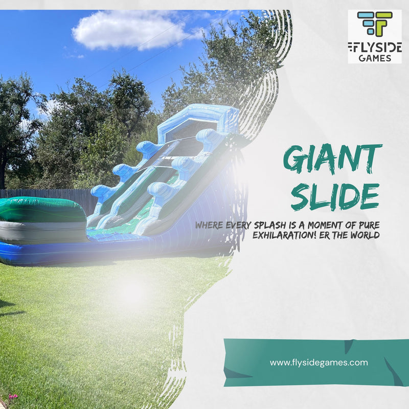 Soar to New Heights of Fun with Flyside Games' Inflatable Giant Slide Rental in Dripping Springs, Texas