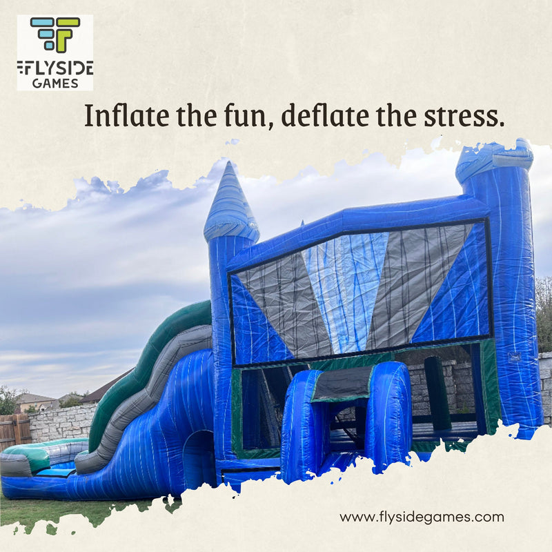 Soar to New Heights of Fun with Flyside Games' Bounce House & Water Slide Combo Rental in Austin, Texas